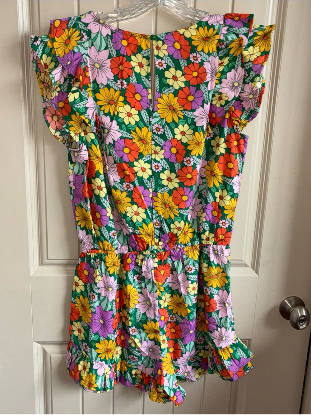 Umgee Green Floral Ruffle Romper - Picture 3 of 7
